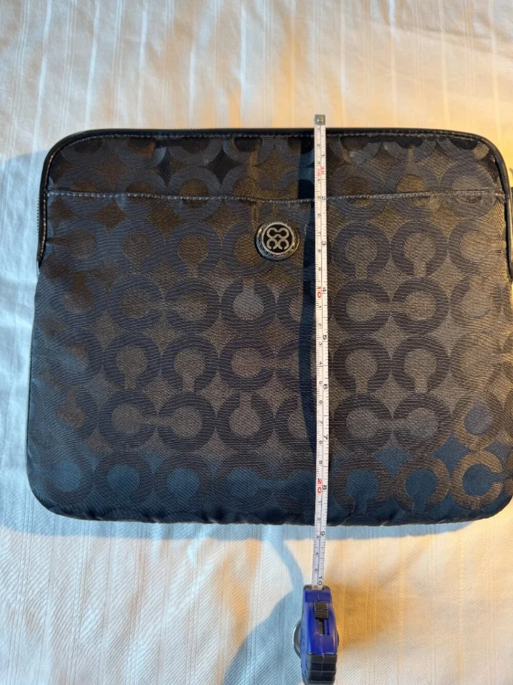 Coach Black Signature C Jacquard Tablet Sleeve e-Reader Case & Tech Organizer